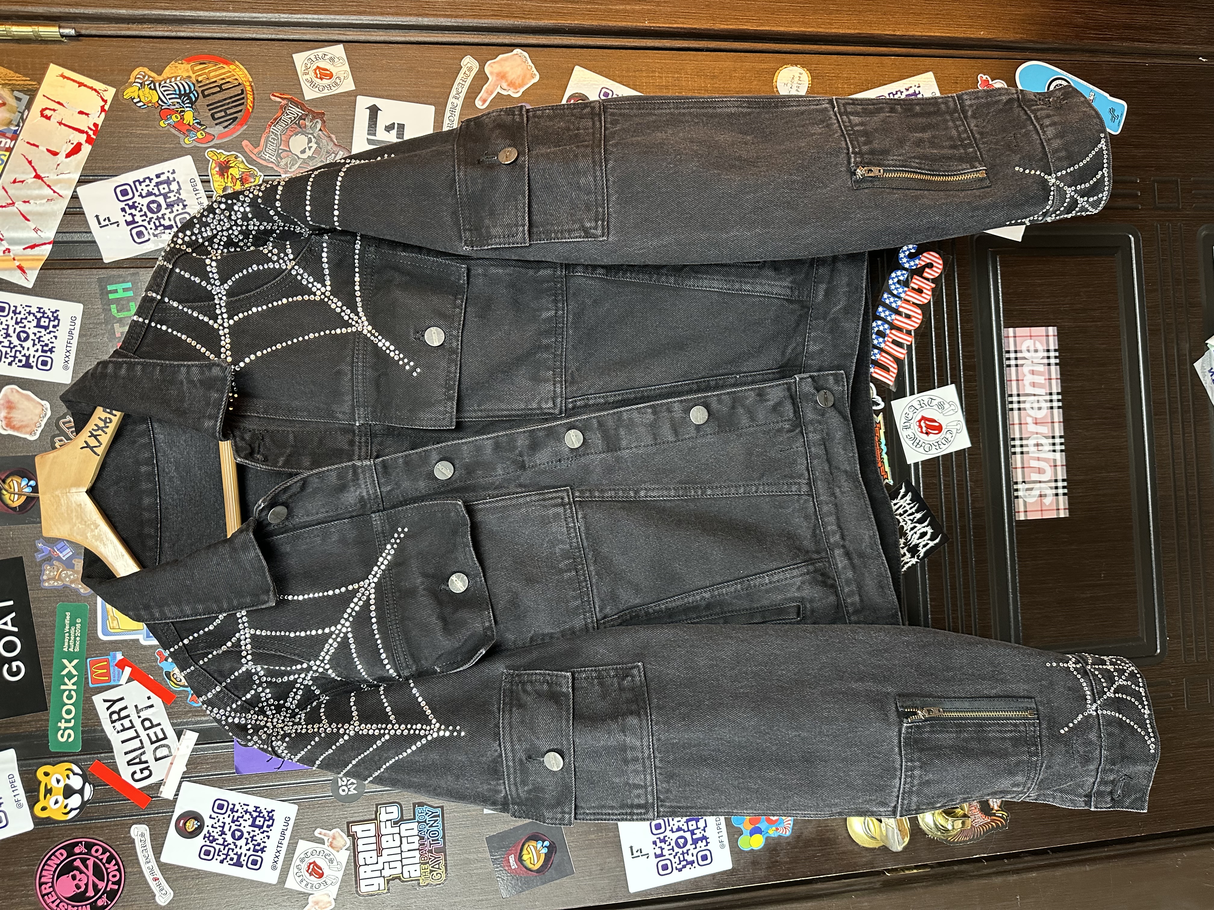 Sp5der OG Spider Worldwide First Ever 2019 Drop Denim Jacket