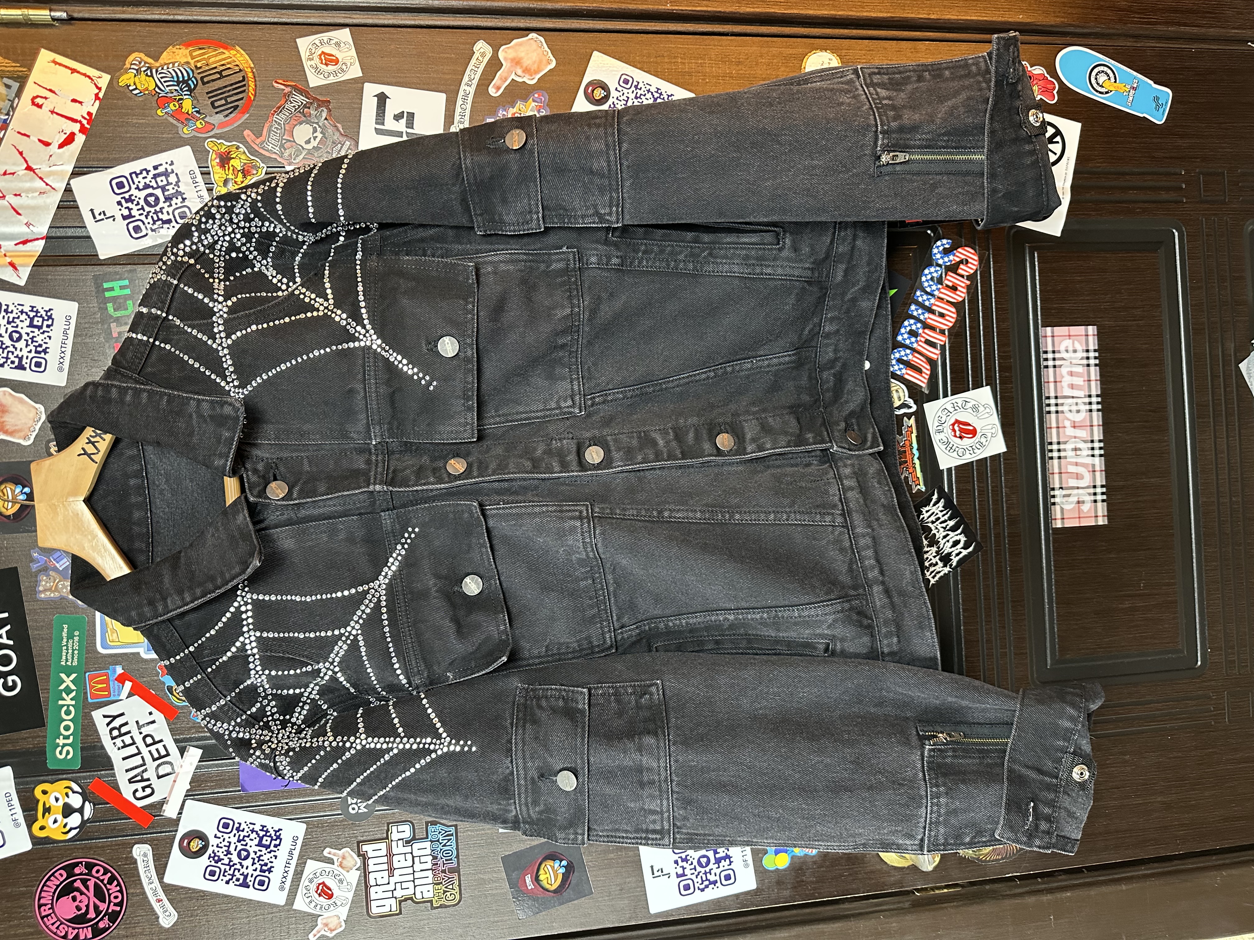 Sp5der OG Spider Worldwide First Ever 2019 Drop Denim Jacket