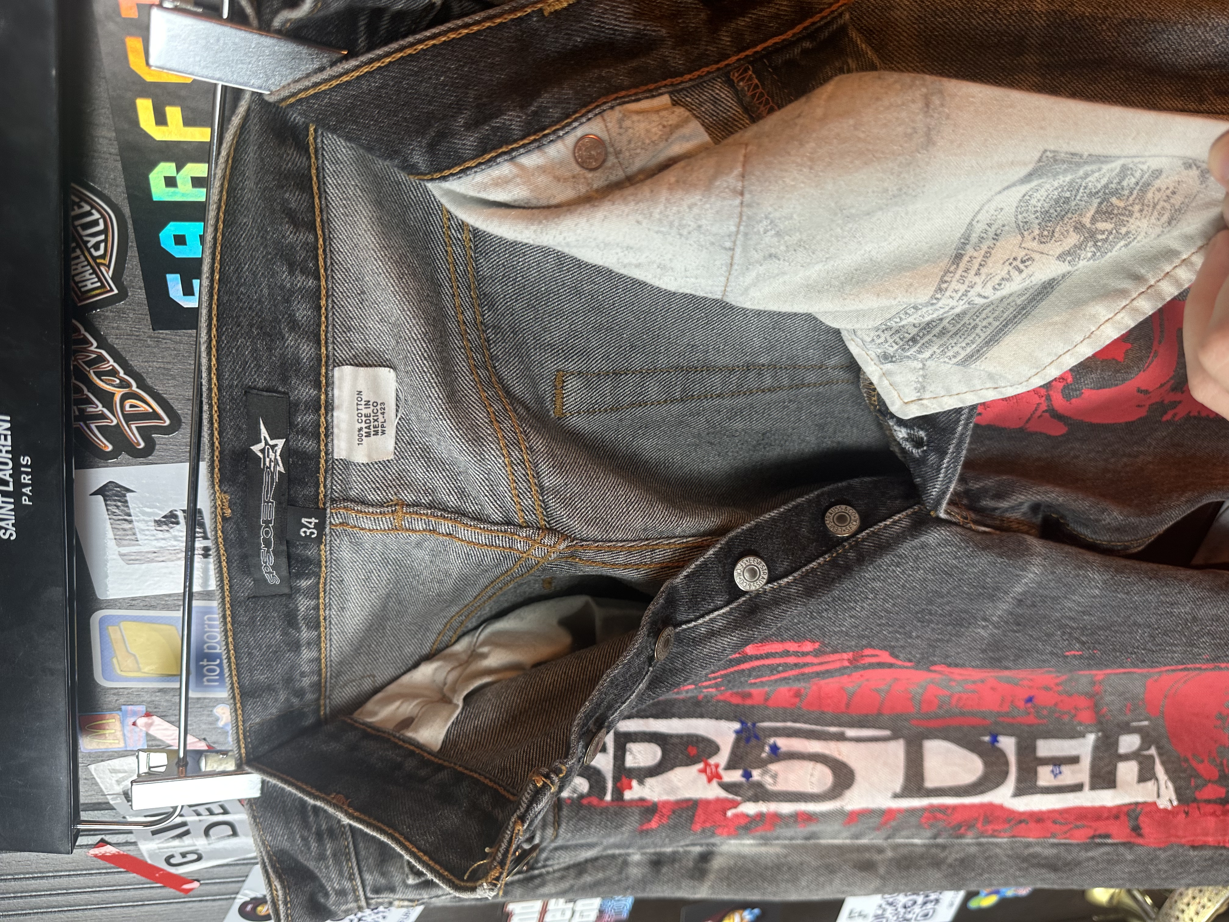 Sp5der Sp5der Moto Jeans