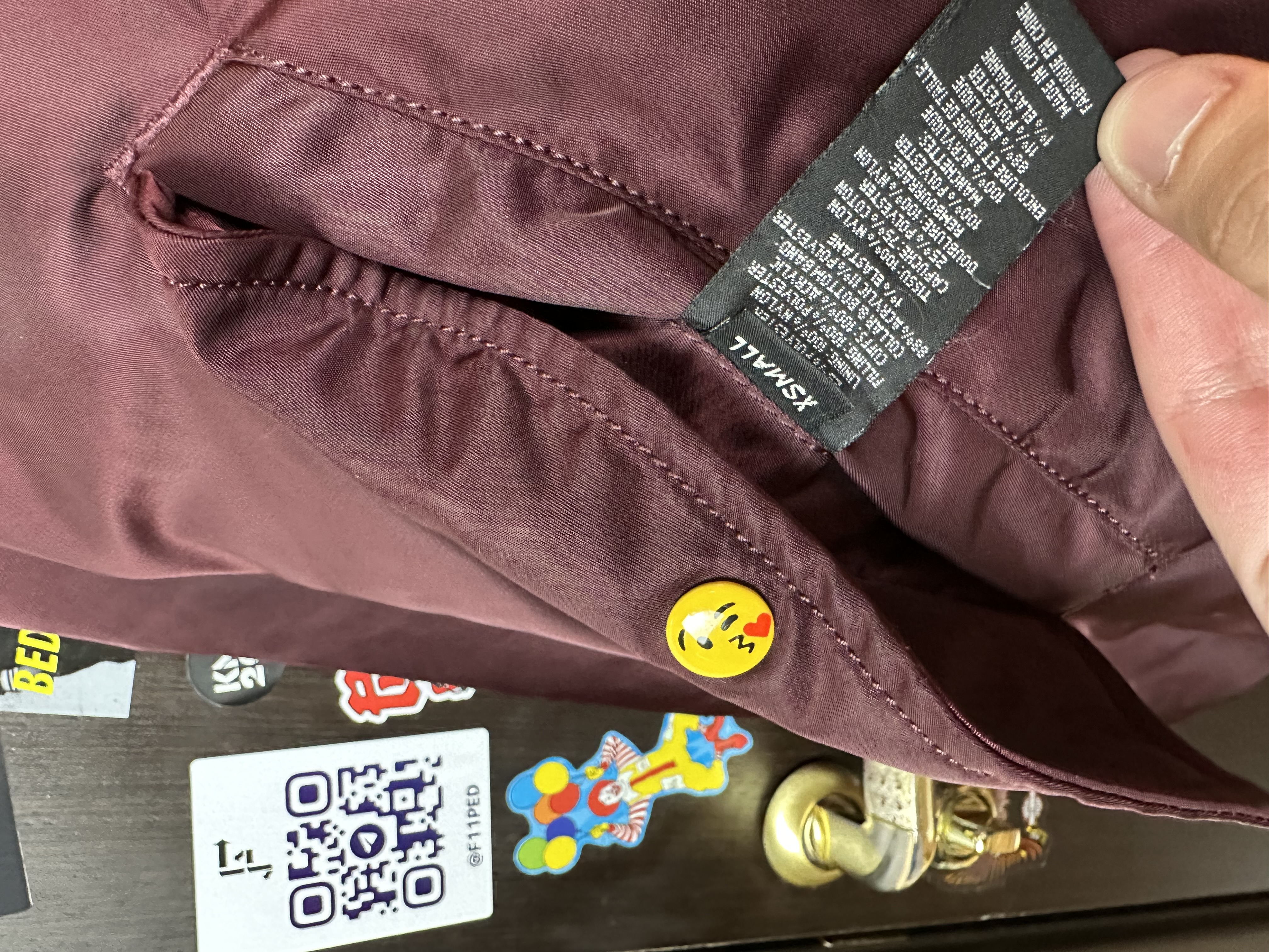 Vetements Burgundy Bomber Emoji XS