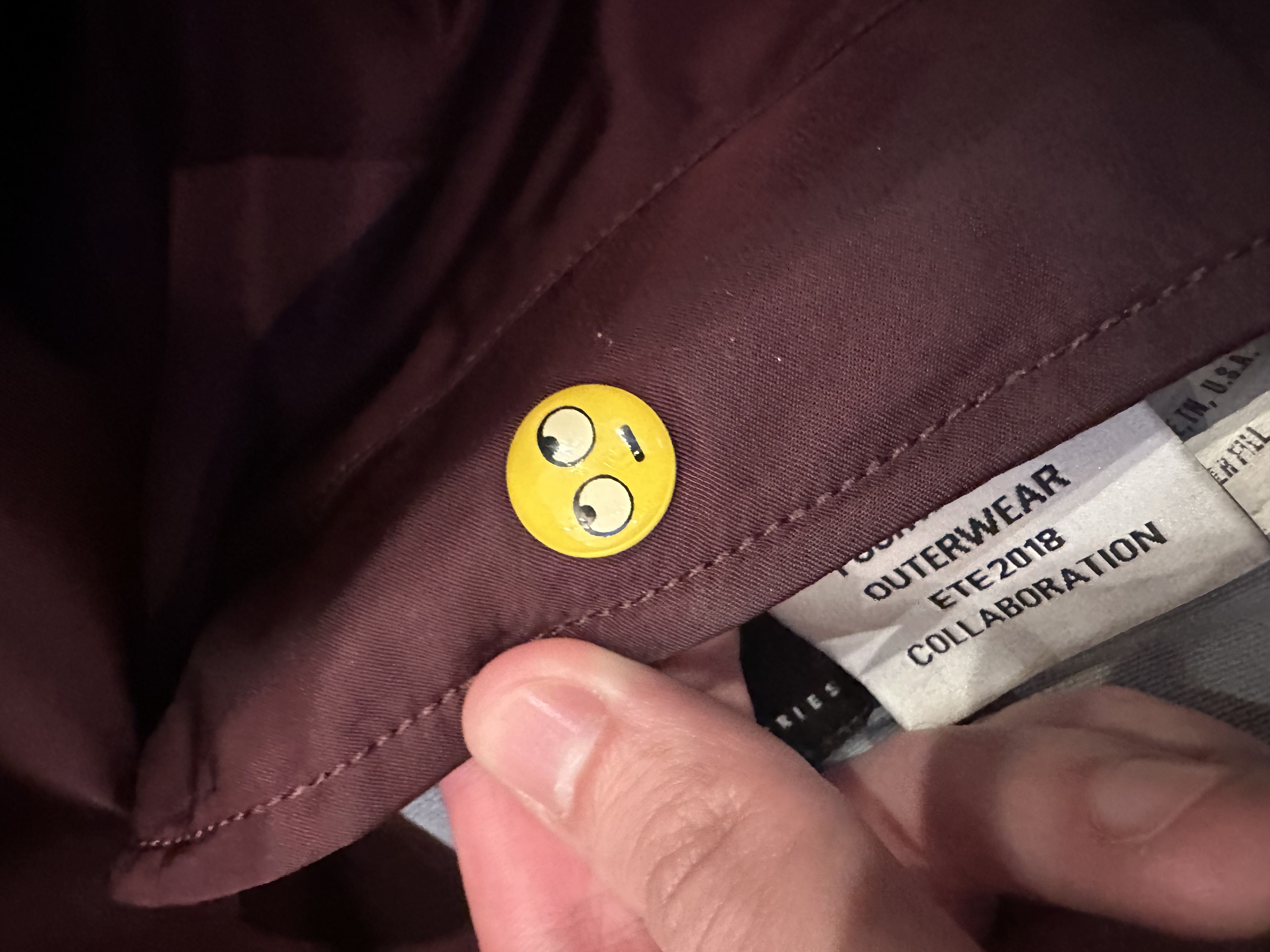 Vetements Burgundy Bomber Emoji XS